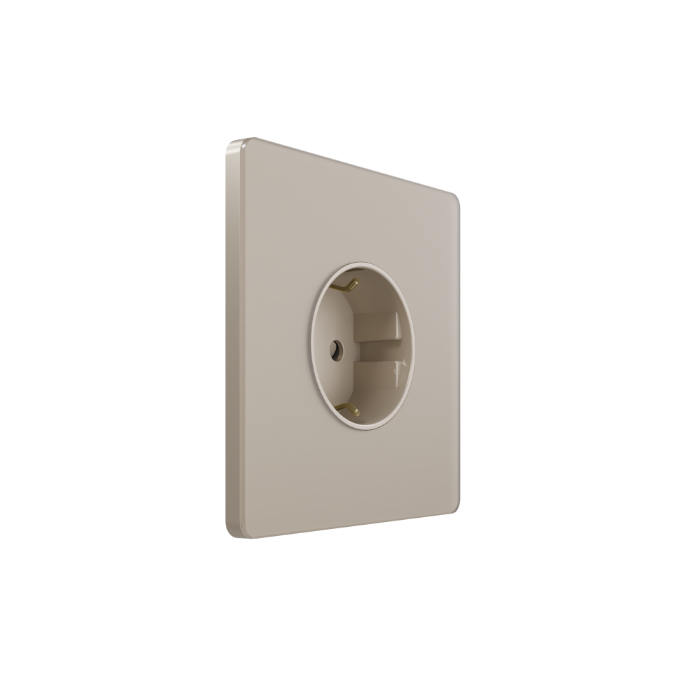Systeme Infinity, Розетка 2К+З  (250В, 16А, защитные шторки), FSE000545, Песчаный берег