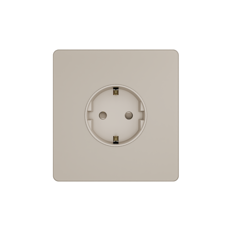 Systeme Infinity, Розетка 2К+З  (250В, 16А, защитные шторки), FSE000545, Песчаный берег