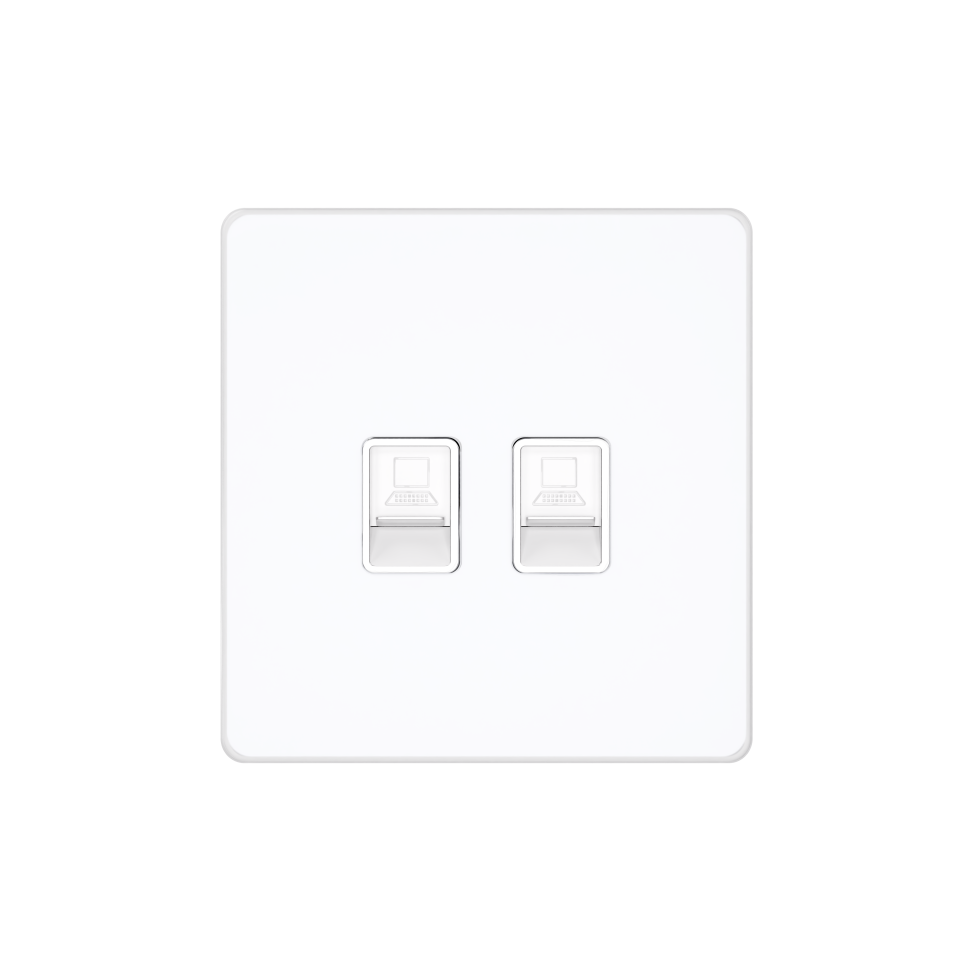 Systeme Infinity, Розетка информационная RJ-45 кат.6 2-я, FSE000188, Арктический лед