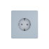 Systeme Infinity, Розетка 2К+З  (250В, 16А, защитные шторки), FSE001145, Стальное небо
