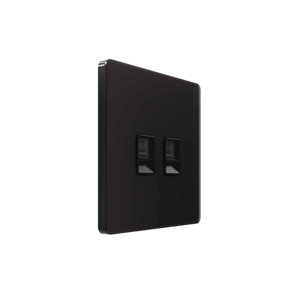 Systeme Infinity, Розетка информационная RJ-45 кат.6 2-я, FSE001088, Полярная ночь
