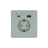 Systeme Infinity, Розетка 2К+З  и зарядным устройствомUSB А+С 20Вт (250В, 16А, защитные шторки), FSE000832, Таежное утро