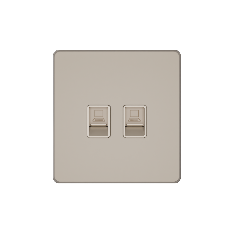 Systeme Infinity, Розетка информационная RJ-45 кат.5e 2-я, FSE000585, Песчаный берег