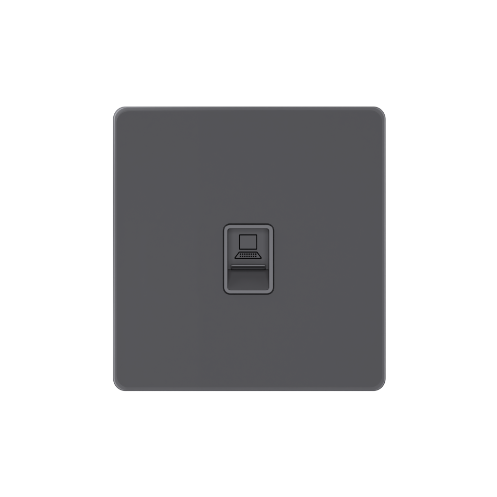 Systeme Infinity, Розетка информационная RJ-45 кат.5e, FSE000783, Вулканический пепел