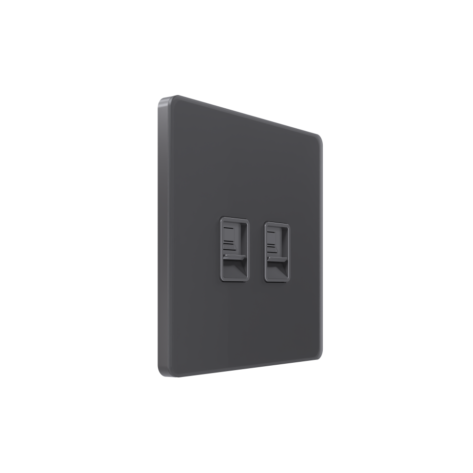 Systeme Infinity, Розетка информационная RJ-45 кат.5e 2-я, FSE000785, Вулканический пепел