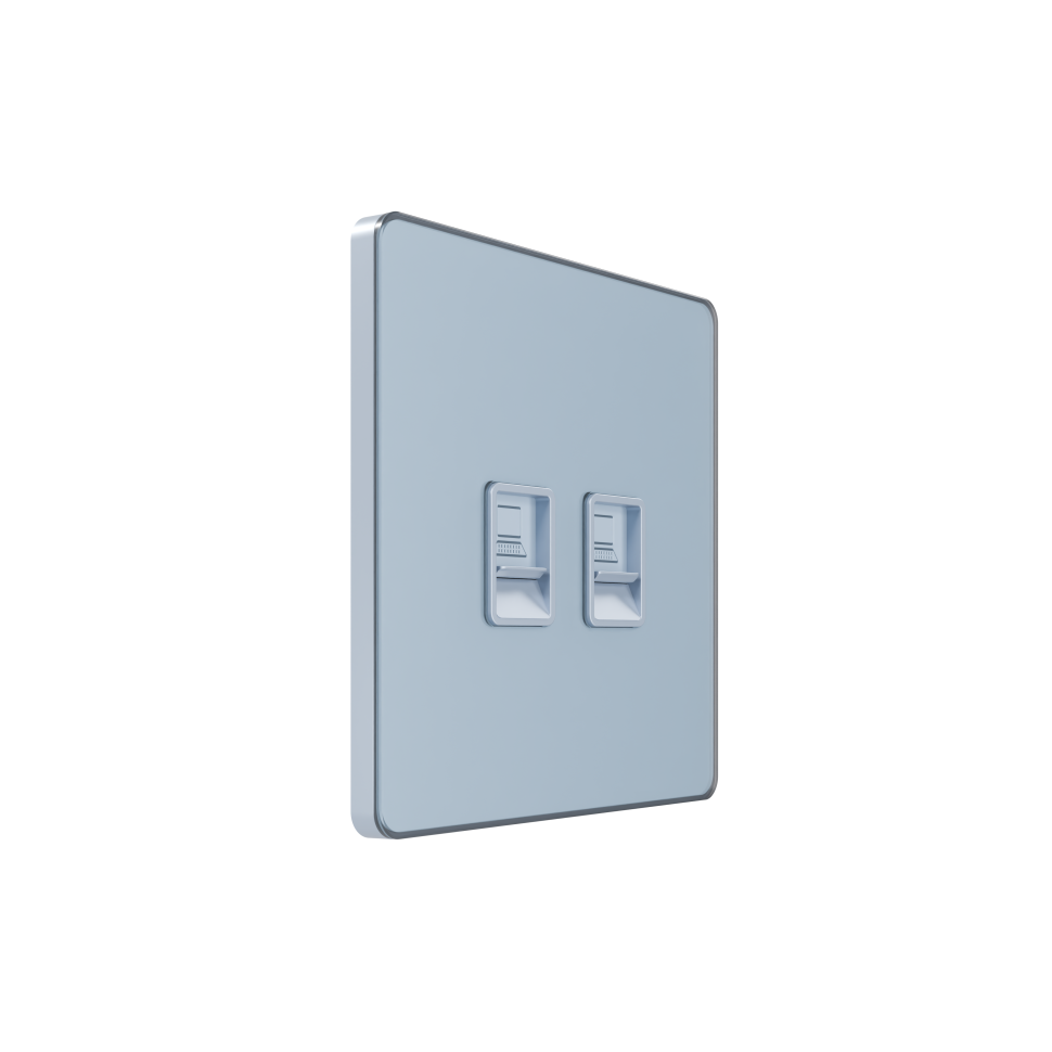 Systeme Infinity, Розетка информационная RJ-45 кат.5e 2-я, FSE001185, Стальное небо