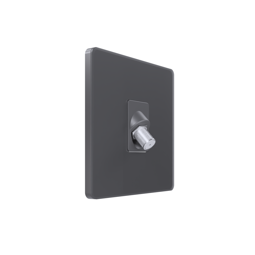 Systeme Infinity, Розетка телевизионная TV/FM/SAT 5-2400MГц, FSE000798, Вулканический пепел