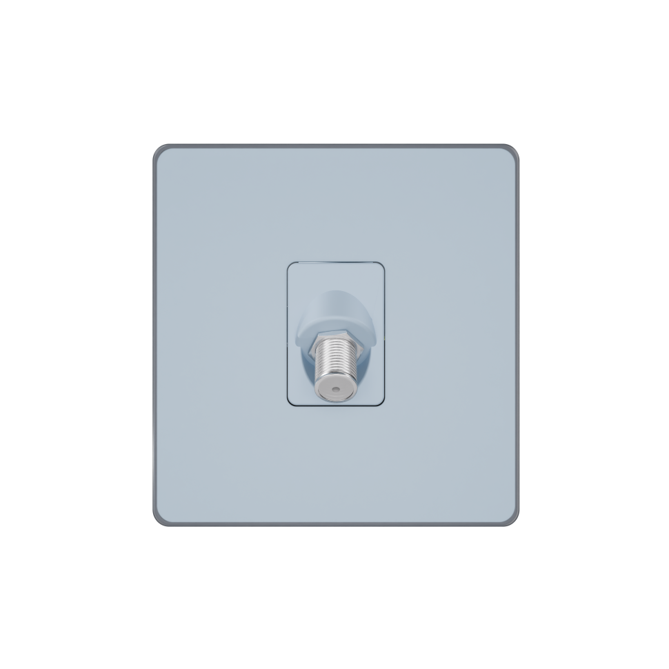 Systeme Infinity, Розетка телевизионная TV/FM/SAT 5-2400MГц,  FSE001198, Стальное небо