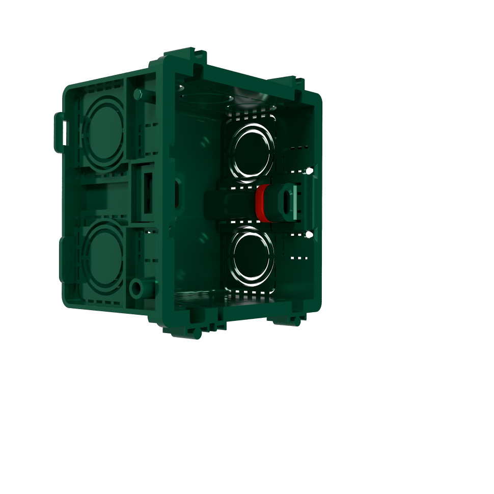Systeme Infinity, Коробка монтажная 87х87 для кладки или бетона , Зеленый, FSE350000